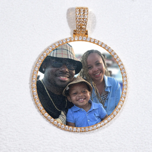 MEDIUM 3D CIRCLE CUSTOM PICTURE PENDANT