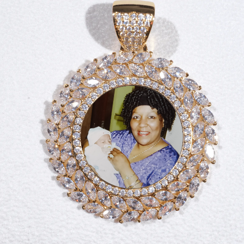Large 3D Wheat Ear Custom Picture Pendant