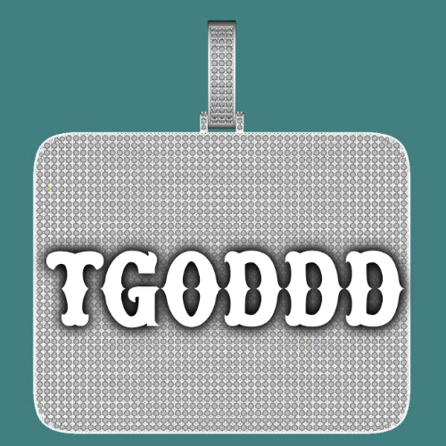 CUSTOM LETTER NECKLACE 3D BIG SQUARE