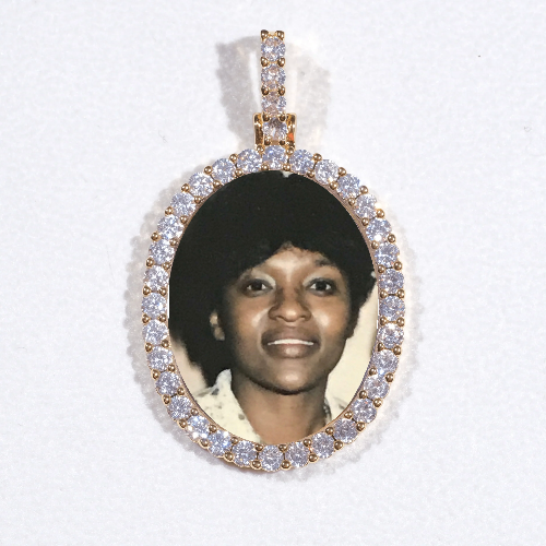 3D Oval Custom Picture Pendant
