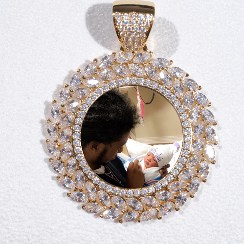 Large 3D Wheat Ear Custom Picture Pendant