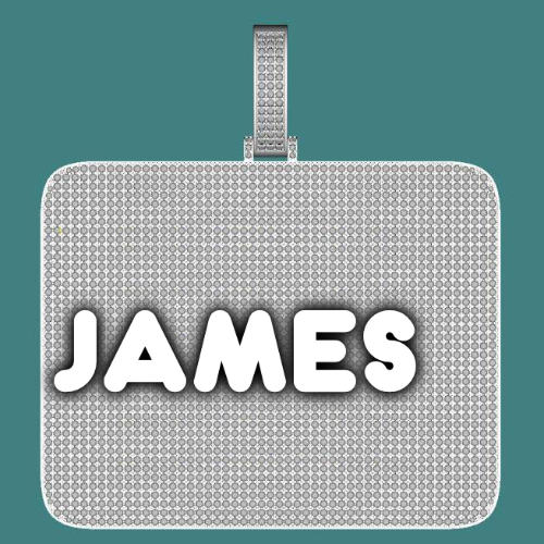 CUSTOM LETTER NECKLACE 3D BIG SQUARE
