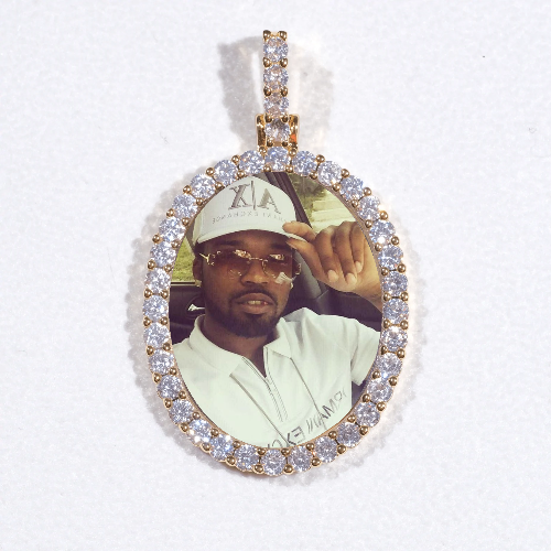 3D Oval Custom Picture Pendant