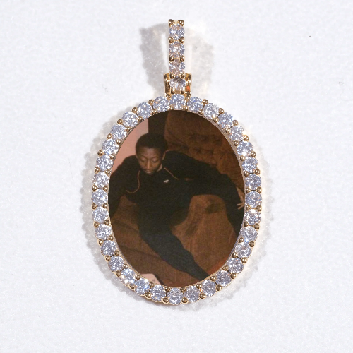 3D Oval Custom Picture Pendant