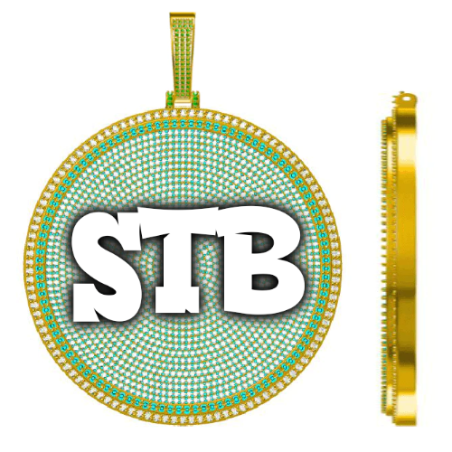CUSTOM LETTER NECKLACE 3D BIG DISC