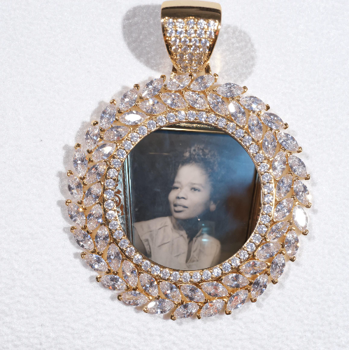 Large 3D Wheat Ear Custom Picture Pendant