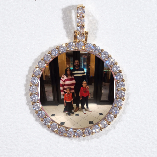 3D CIRCLE CUSTOM PICTURE PENDANT SMALL SIZE