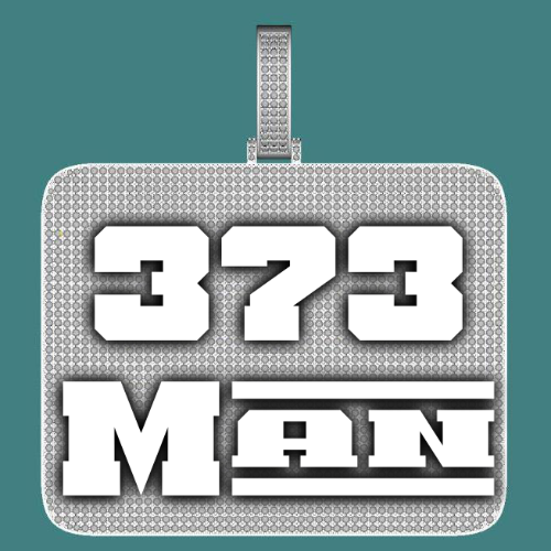 CUSTOM LETTER NECKLACE 3D BIG SQUARE