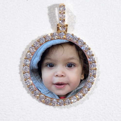 3D CIRCLE CUSTOM PICTURE PENDANT SMALL SIZE
