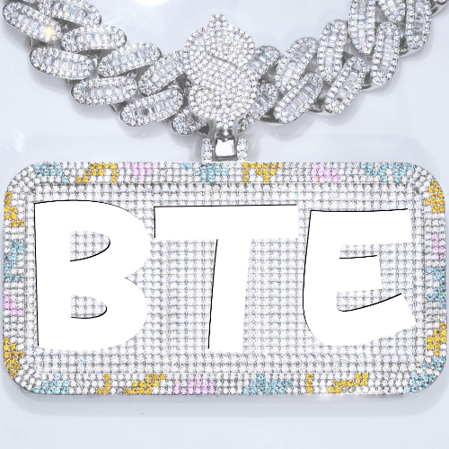 CUSTOM LETTER NECKLACE 3D COLORFUL SQUARE