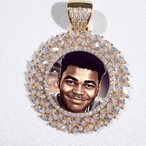 Large 3D Wheat Ear Custom Picture Pendant