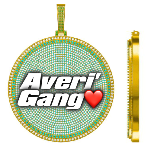 CUSTOM LETTER NECKLACE 3D BIG DISC