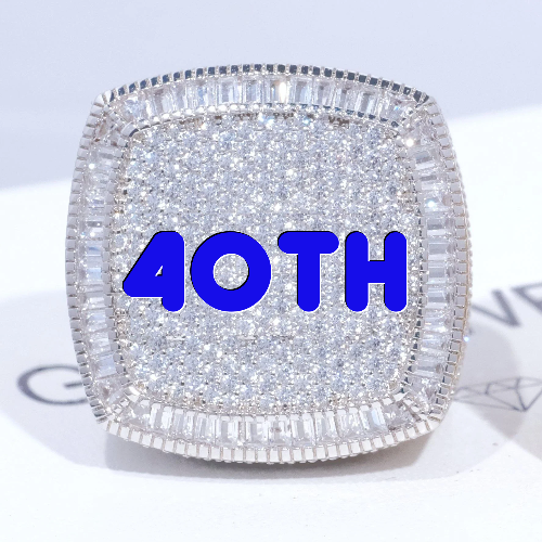 CUSTOM LETTER 3D ICED RING