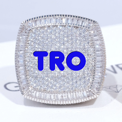 CUSTOM LETTER 3D ICED RING
