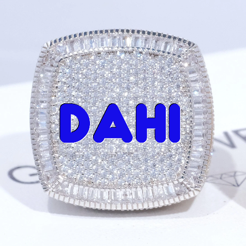 CUSTOM LETTER 3D ICED RING