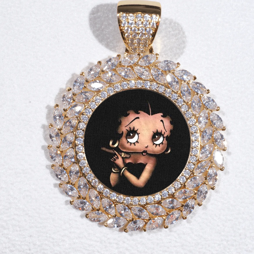 Large 3D Wheat Ear Custom Picture Pendant