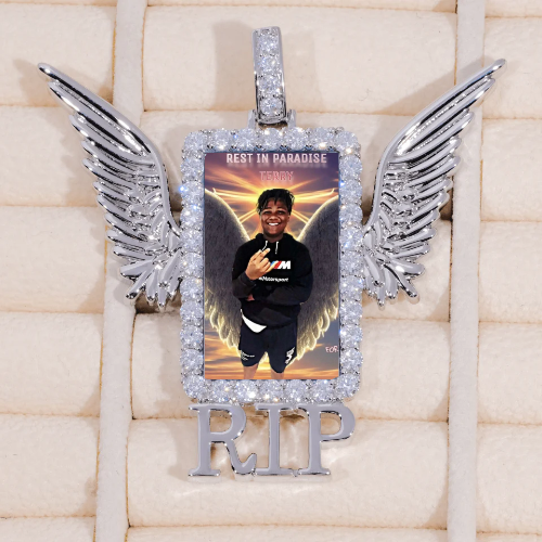 RIP WING 3D CUSTOM PICTURE PENDANT