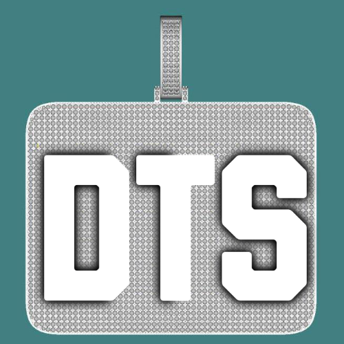CUSTOM LETTER NECKLACE 3D BIG SQUARE