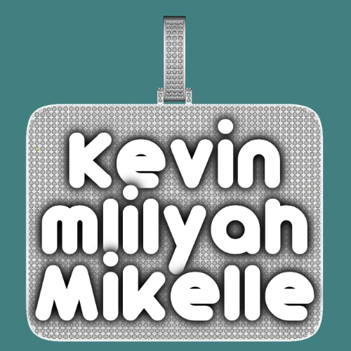 CUSTOM LETTER NECKLACE 3D BIG SQUARE