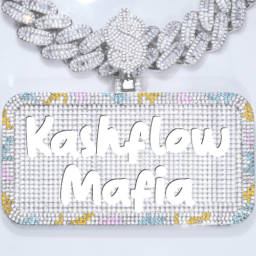 CUSTOM LETTER NECKLACE 3D COLORFUL SQUARE
