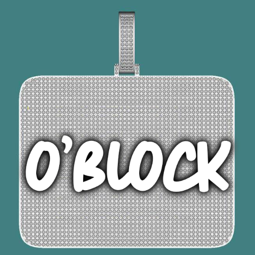 CUSTOM LETTER NECKLACE 3D BIG SQUARE