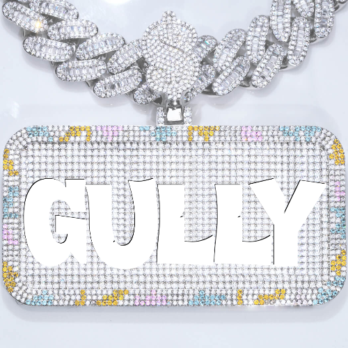 CUSTOM LETTER NECKLACE 3D COLORFUL SQUARE