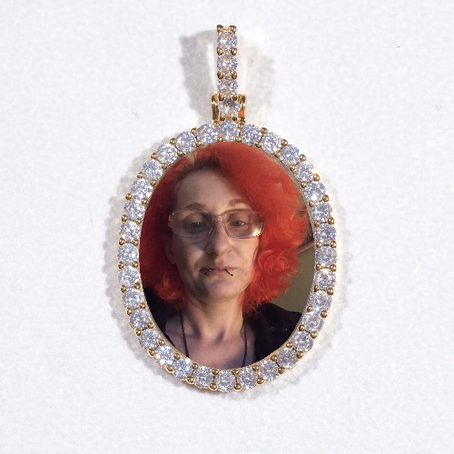 3D Oval Custom Picture Pendant