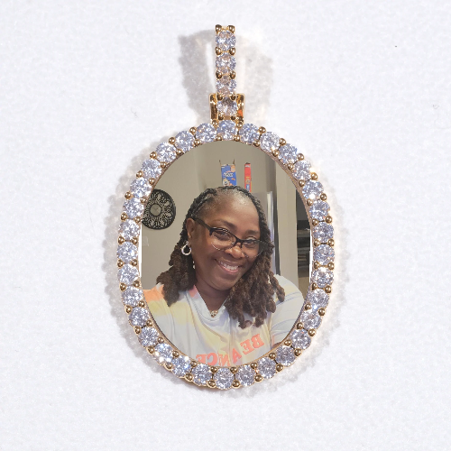 3D Oval Custom Picture Pendant