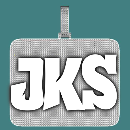 CUSTOM LETTER NECKLACE 3D BIG SQUARE