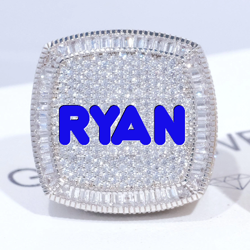 CUSTOM LETTER 3D ICED RING