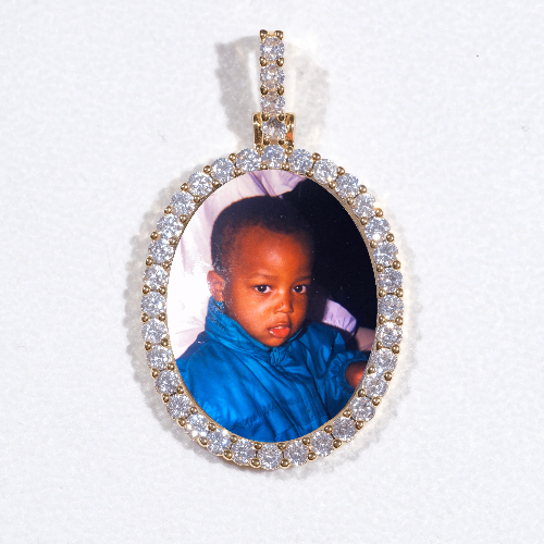 3D Oval Custom Picture Pendant