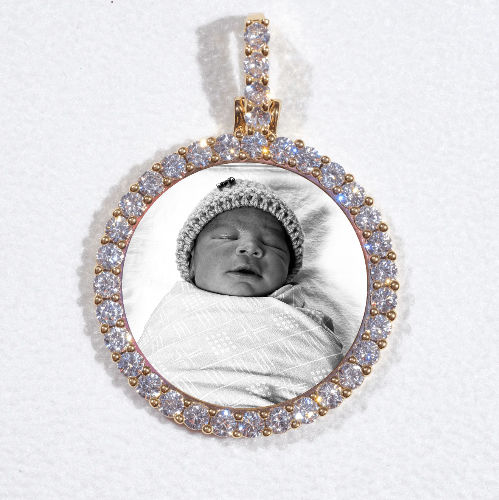 3D CIRCLE CUSTOM PICTURE PENDANT SMALL SIZE