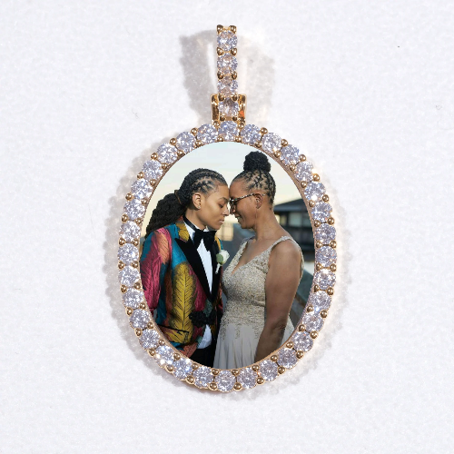 3D Oval Custom Picture Pendant