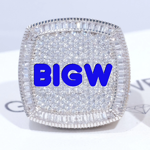 CUSTOM LETTER 3D ICED RING