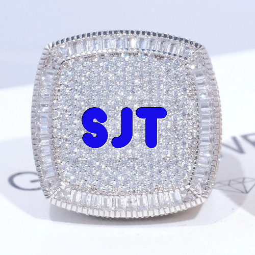 CUSTOM LETTER 3D ICED RING