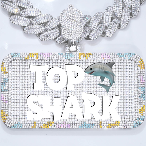 CUSTOM LETTER NECKLACE 3D COLORFUL SQUARE