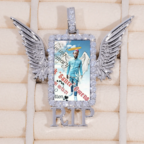 RIP WING 3D CUSTOM PICTURE PENDANT