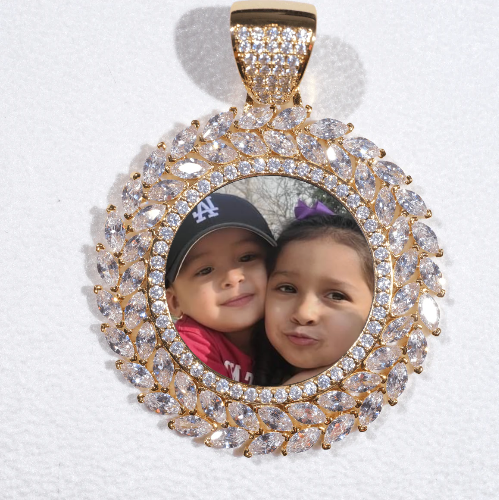 Large 3D Wheat Ear Custom Picture Pendant
