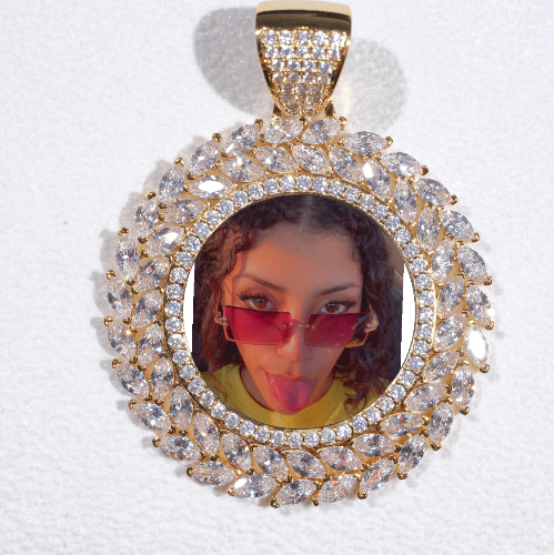 Large 3D Wheat Ear Custom Picture Pendant