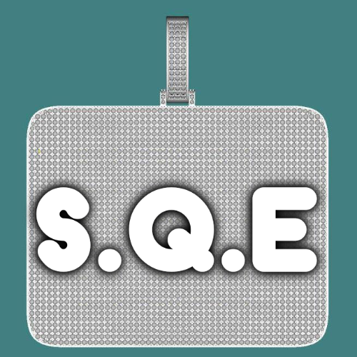CUSTOM LETTER NECKLACE 3D BIG SQUARE