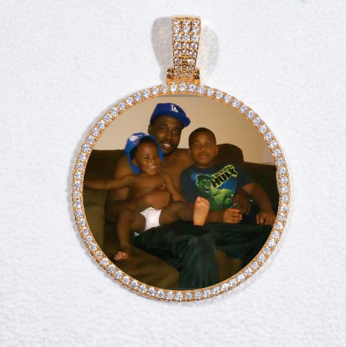 MEDIUM 3D CIRCLE CUSTOM PICTURE PENDANT