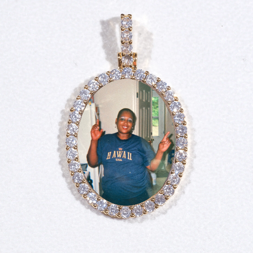 3D Oval Custom Picture Pendant