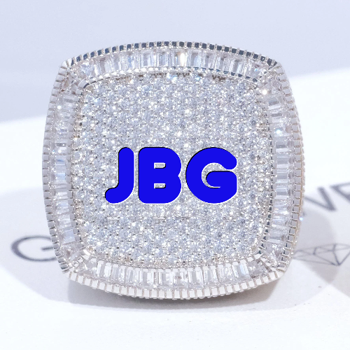 CUSTOM LETTER 3D ICED RING