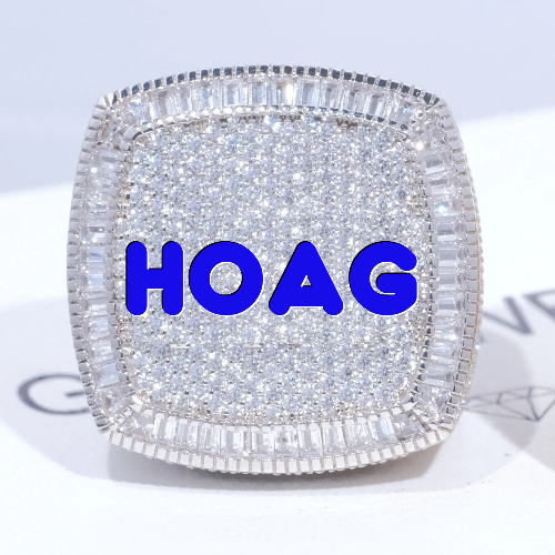CUSTOM LETTER 3D ICED RING