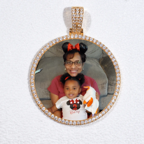 MEDIUM 3D CIRCLE CUSTOM PICTURE PENDANT