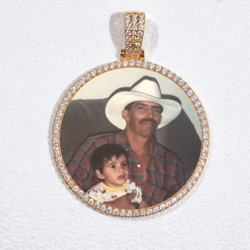 MEDIUM 3D CIRCLE CUSTOM PICTURE PENDANT