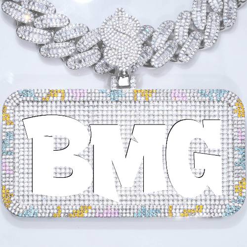 CUSTOM LETTER NECKLACE 3D COLORFUL SQUARE