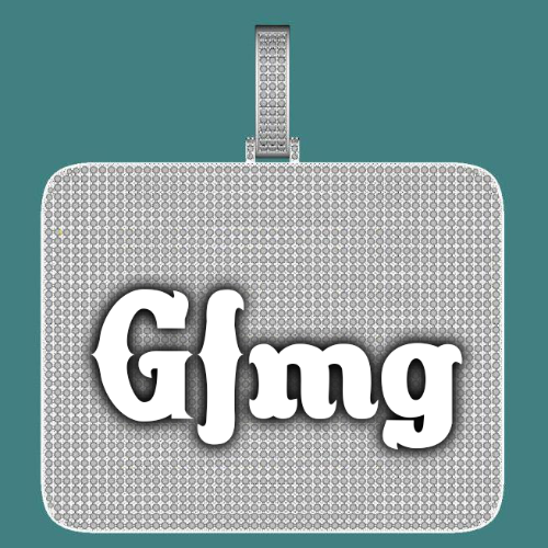 CUSTOM LETTER NECKLACE 3D BIG SQUARE