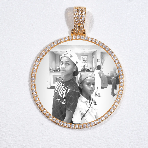 MEDIUM 3D CIRCLE CUSTOM PICTURE PENDANT