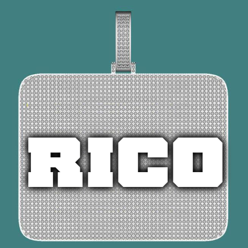 CUSTOM LETTER NECKLACE 3D BIG SQUARE